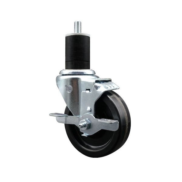 4'' Phenolic Swivel 1-3/4'' Expanding Stem Caster with Brake
